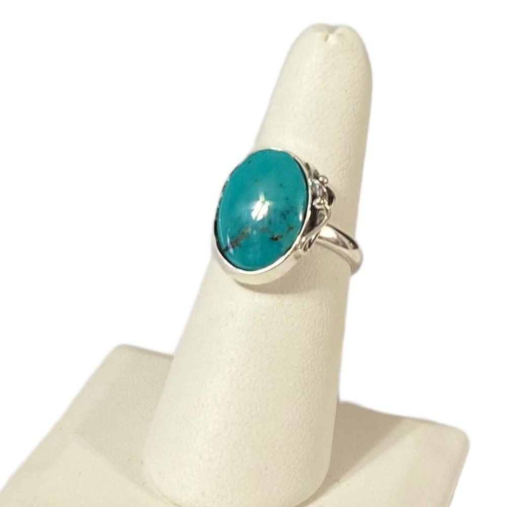 Turquoise Sterling Silver Lily Custom Ring